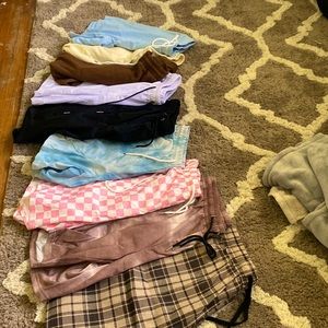 8 pairs of shorts all different colors, never worn